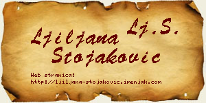 Ljiljana Stojaković vizit kartica